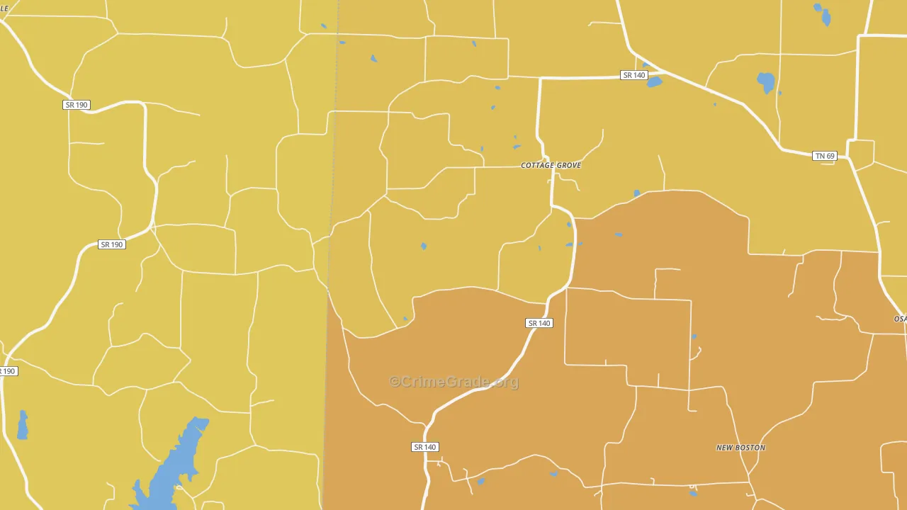 Jones Mill, TN Map of Vandalism Rates