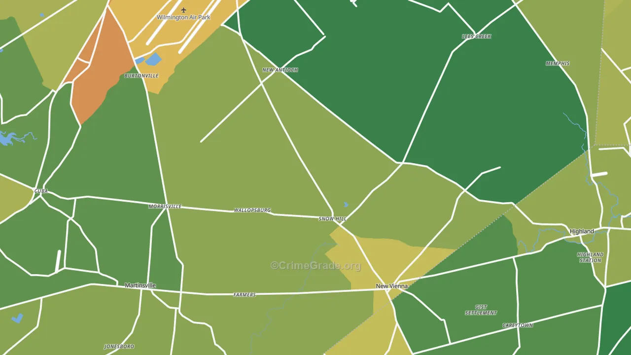 Jonesboro, OH Map of Vandalism Rates