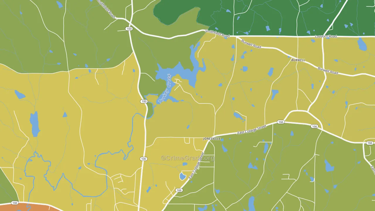 Jonesville, GA Map of Vandalism Rates
