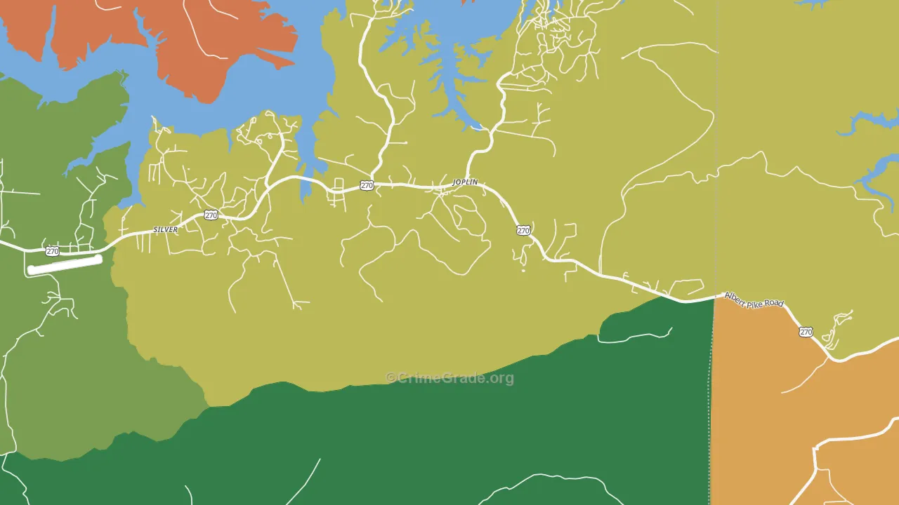 Joplin, AR Map of Vandalism Rates