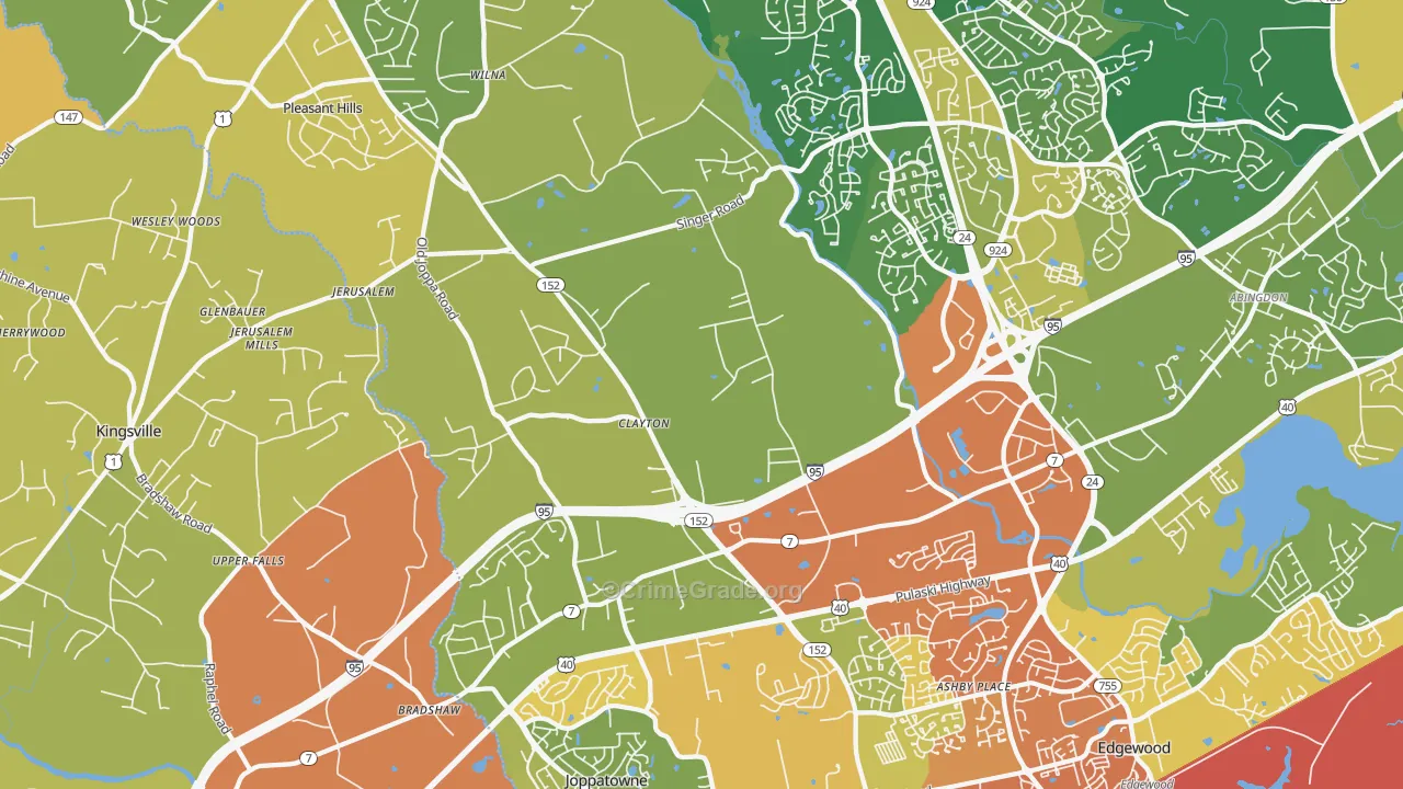 Joppa, MD Map of Vandalism Rates