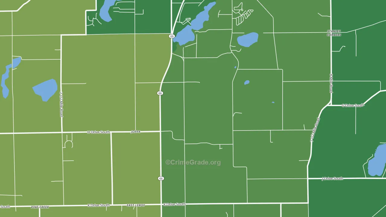 Joppa, MI Map of Vandalism Rates