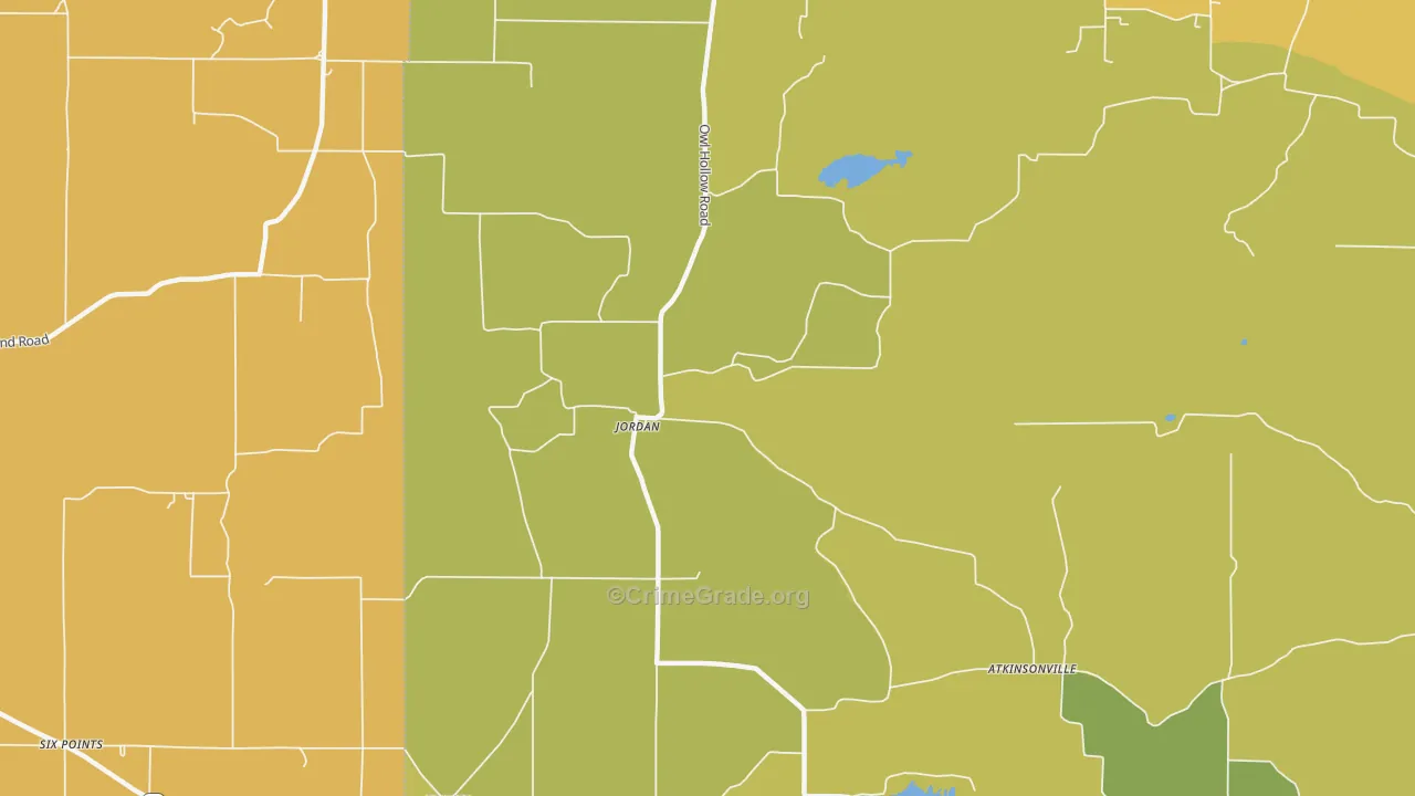 Jordan, IN Map of Vandalism Rates