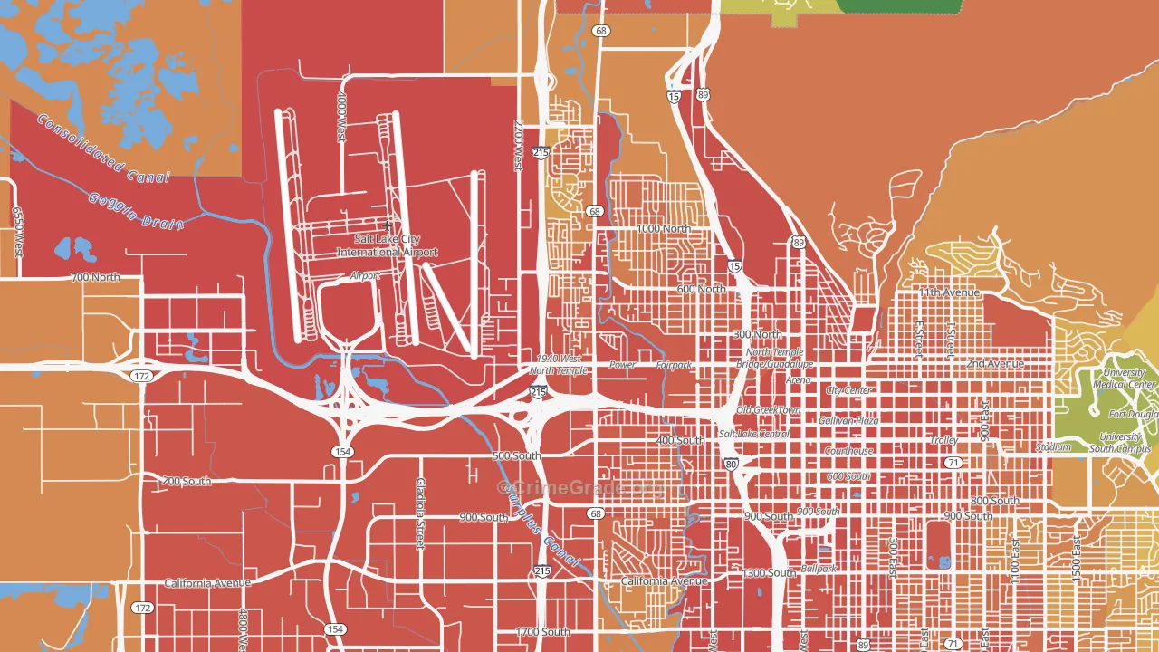 Jordan Meadows, Salt Lake City, UT Map of Vandalism Rates