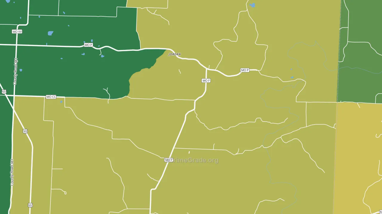 Jordan, MO Map of Vandalism Rates
