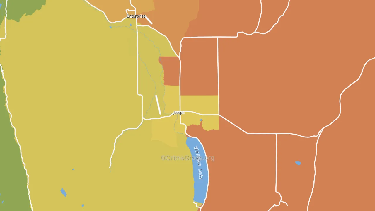 Joseph, OR Map of Vandalism Rates
