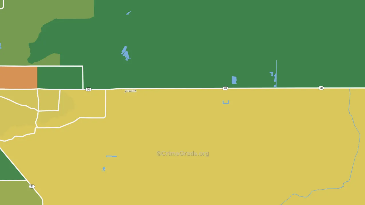 Joshua, FL Map of Vandalism Rates