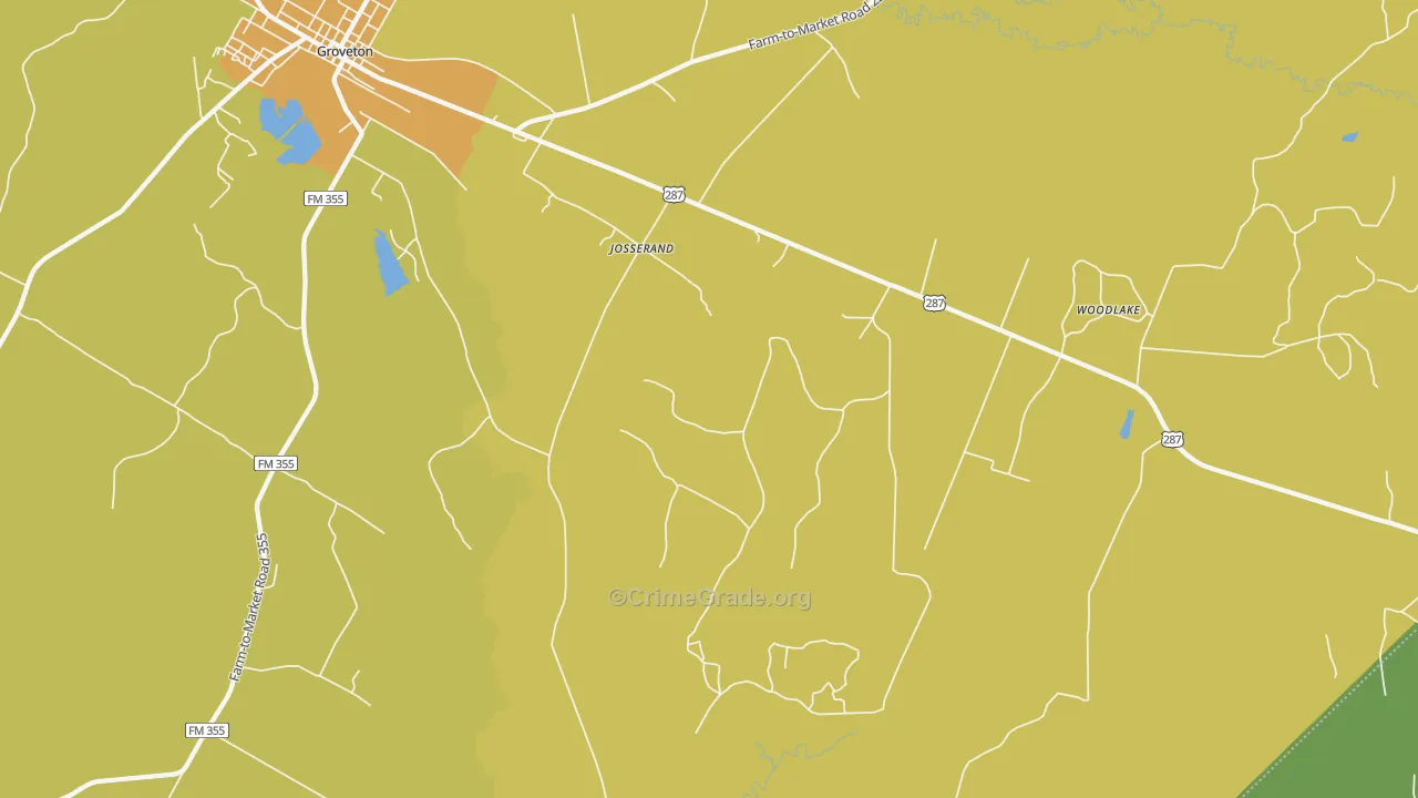 Josserand, TX Map of Vandalism Rates