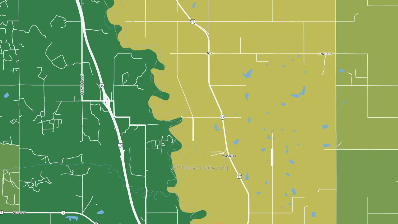 Joy, OK Map of Vandalism Rates
