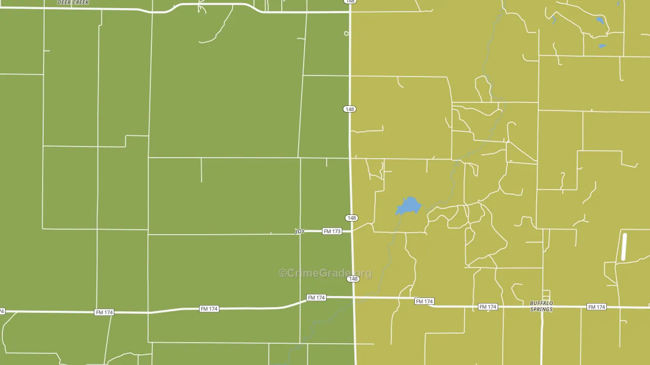 Joy, TX Map of Vandalism Rates