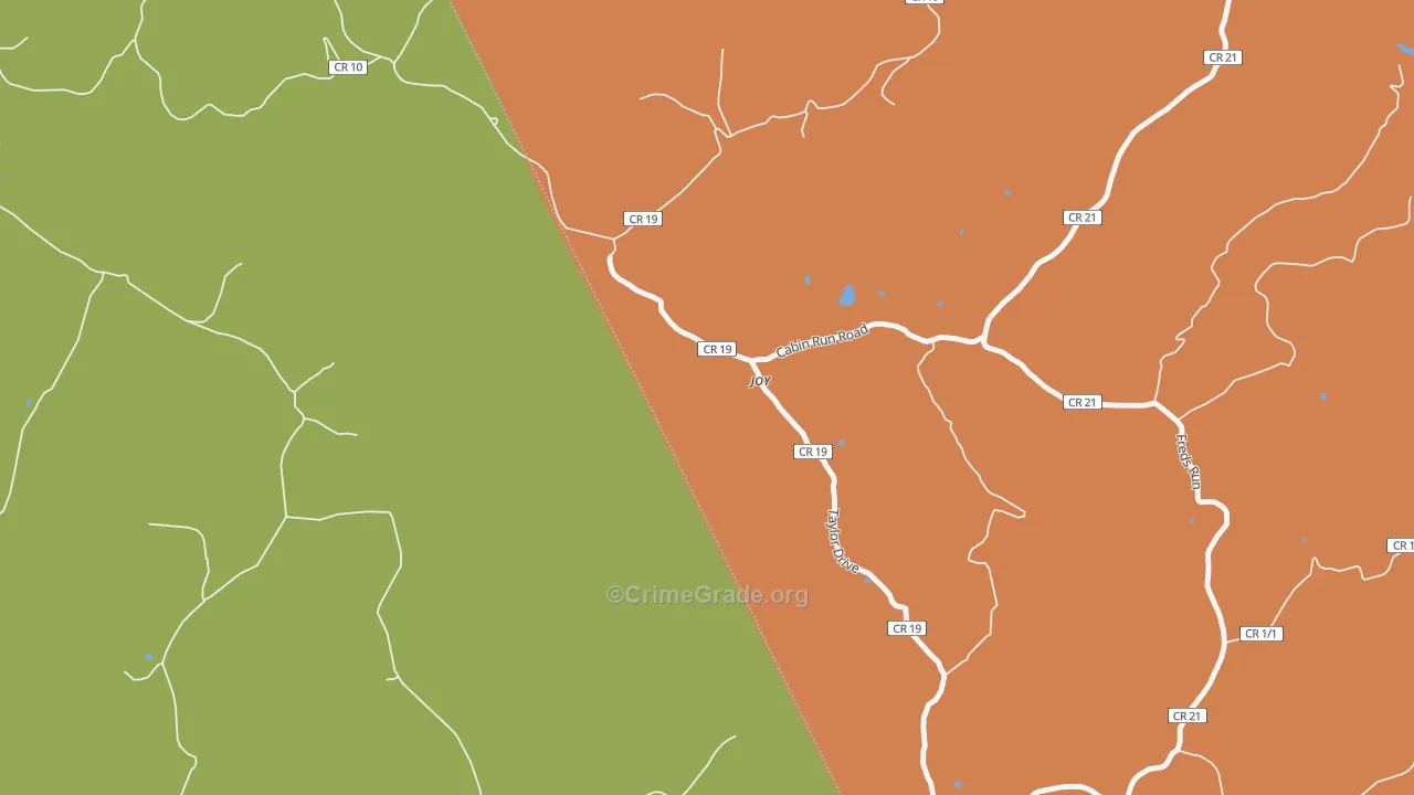 Joy, WV Map of Vandalism Rates