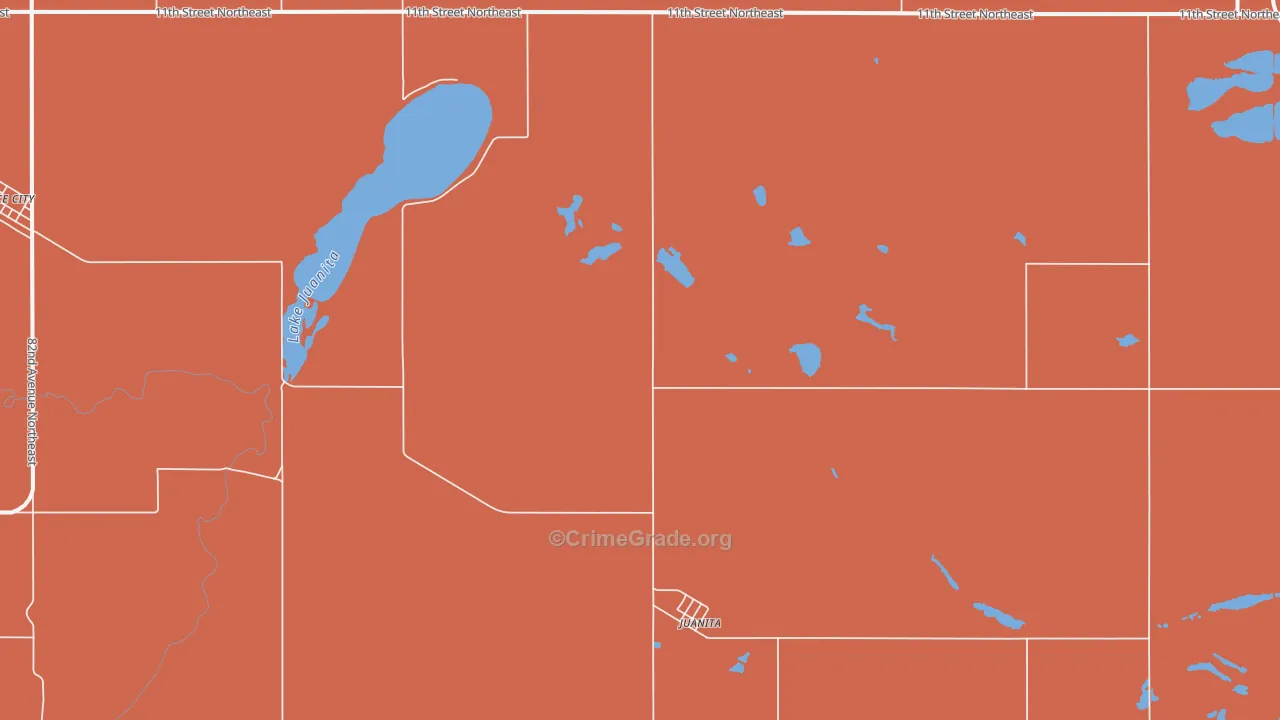 Juanita, ND Map of Vandalism Rates
