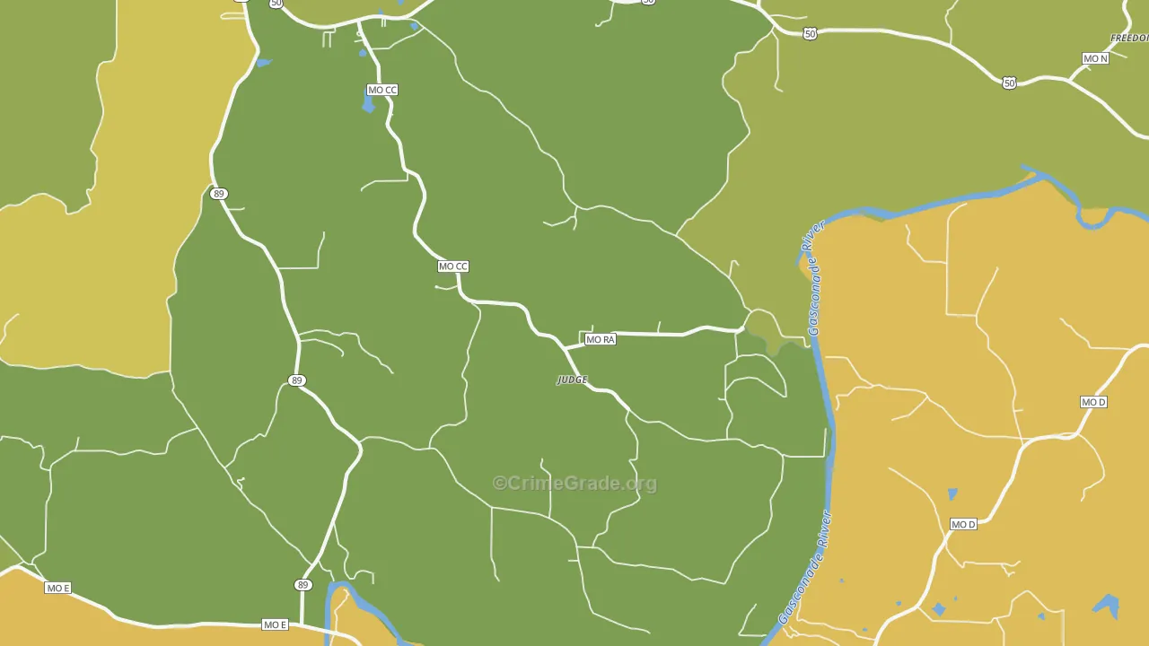 Judge, MO Map of Vandalism Rates