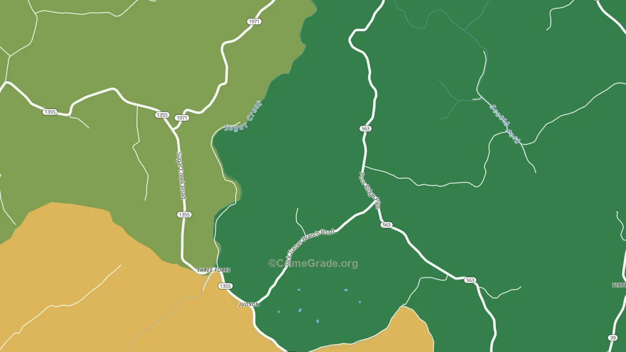 Judson, KY Map of Vandalism Rates