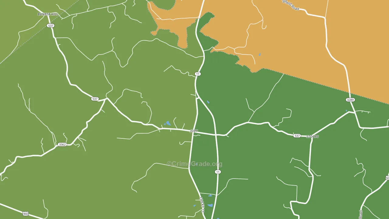 Judy, KY Map of Vandalism Rates