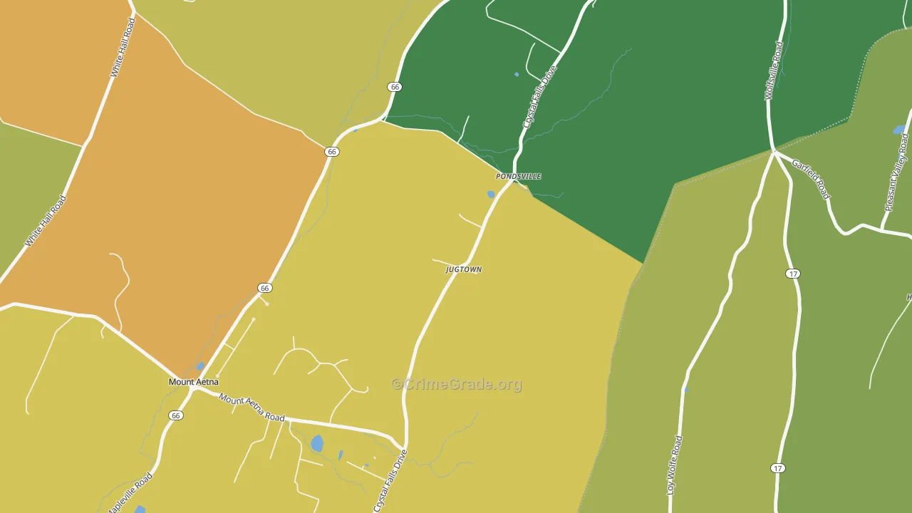 Jugtown, MD Map of Vandalism Rates