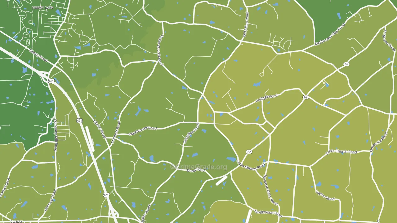 Julian, NC Map of Vandalism Rates