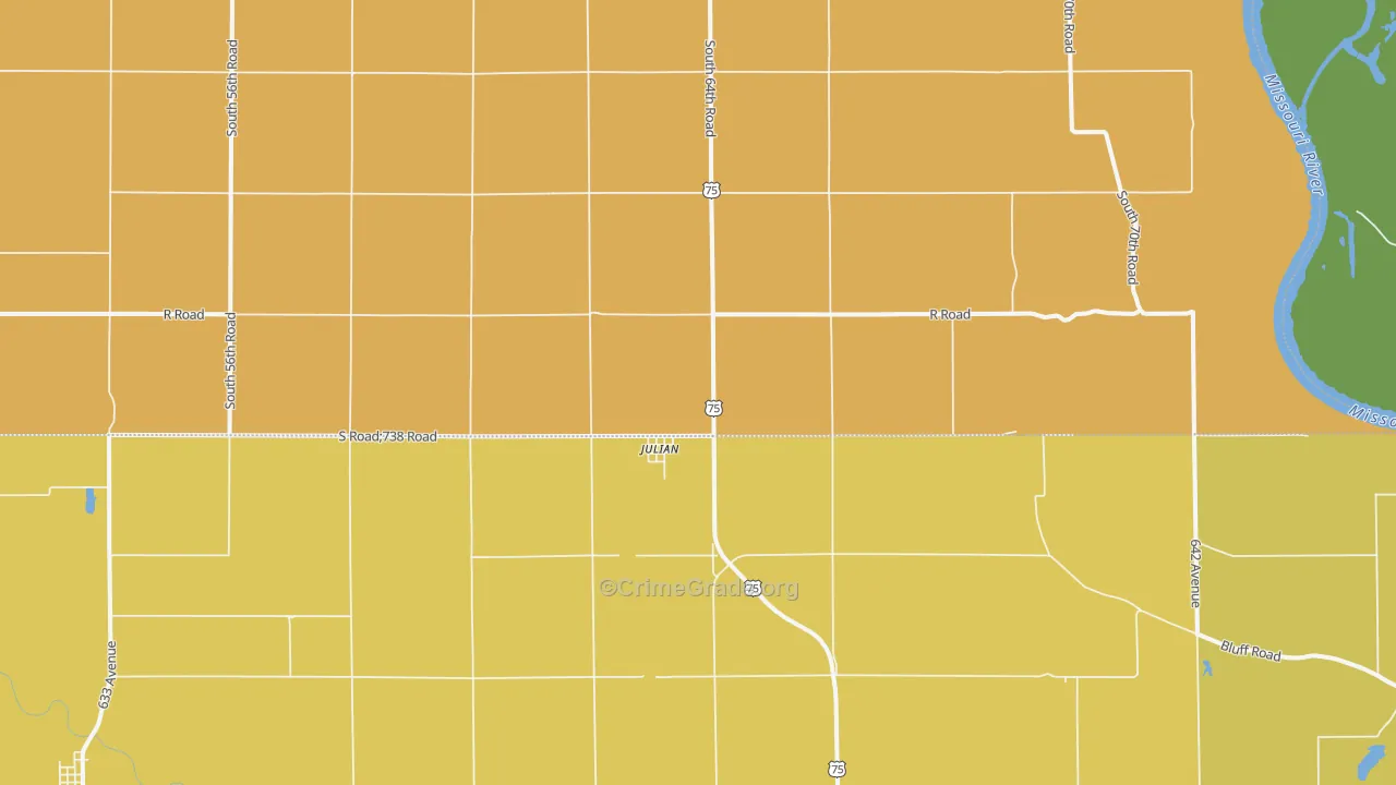 Julian, NE Map of Vandalism Rates