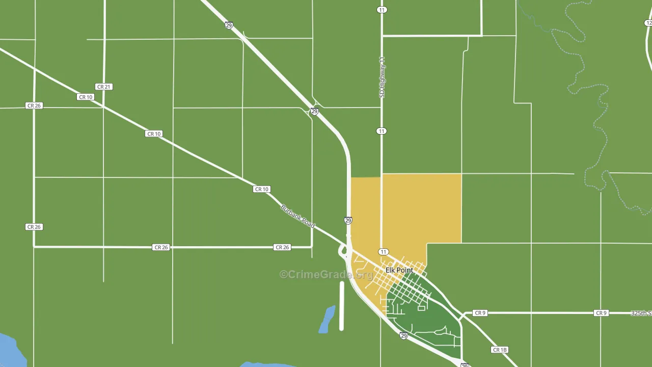 Junction City, SD Map of Vandalism Rates