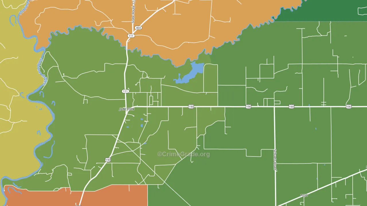 Junction, LA Map of Vandalism Rates