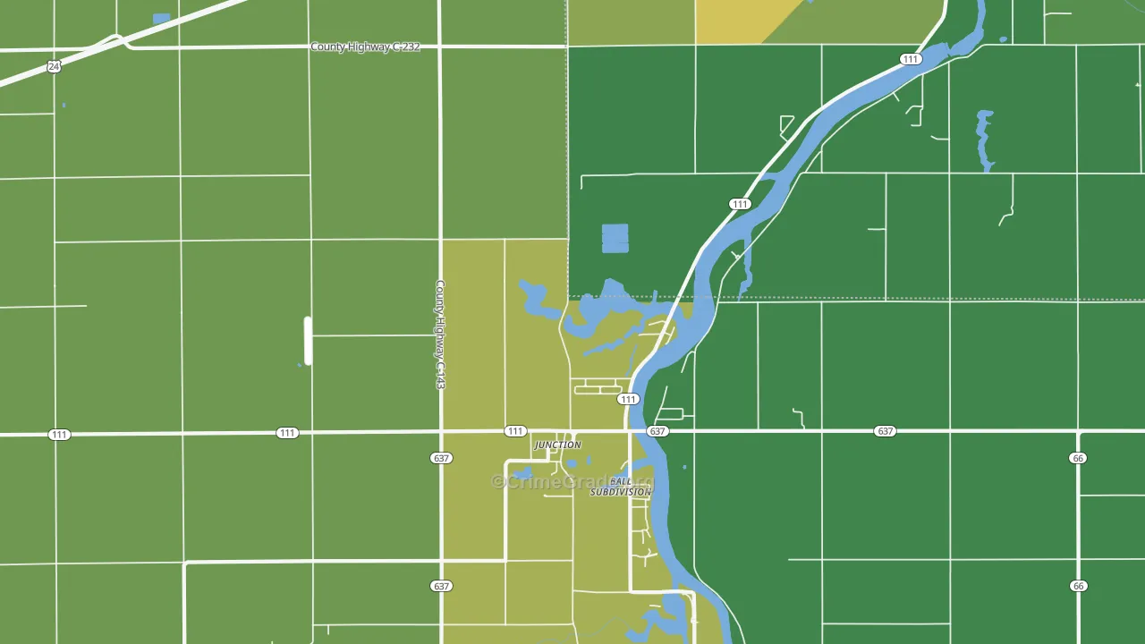 Junction, OH Map of Vandalism Rates