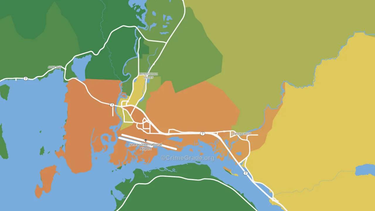 Juneau, AK Map of Vandalism Rates