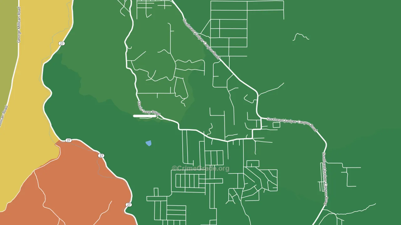 Juniper Canyon, Prineville, OR Map of Vandalism Rates