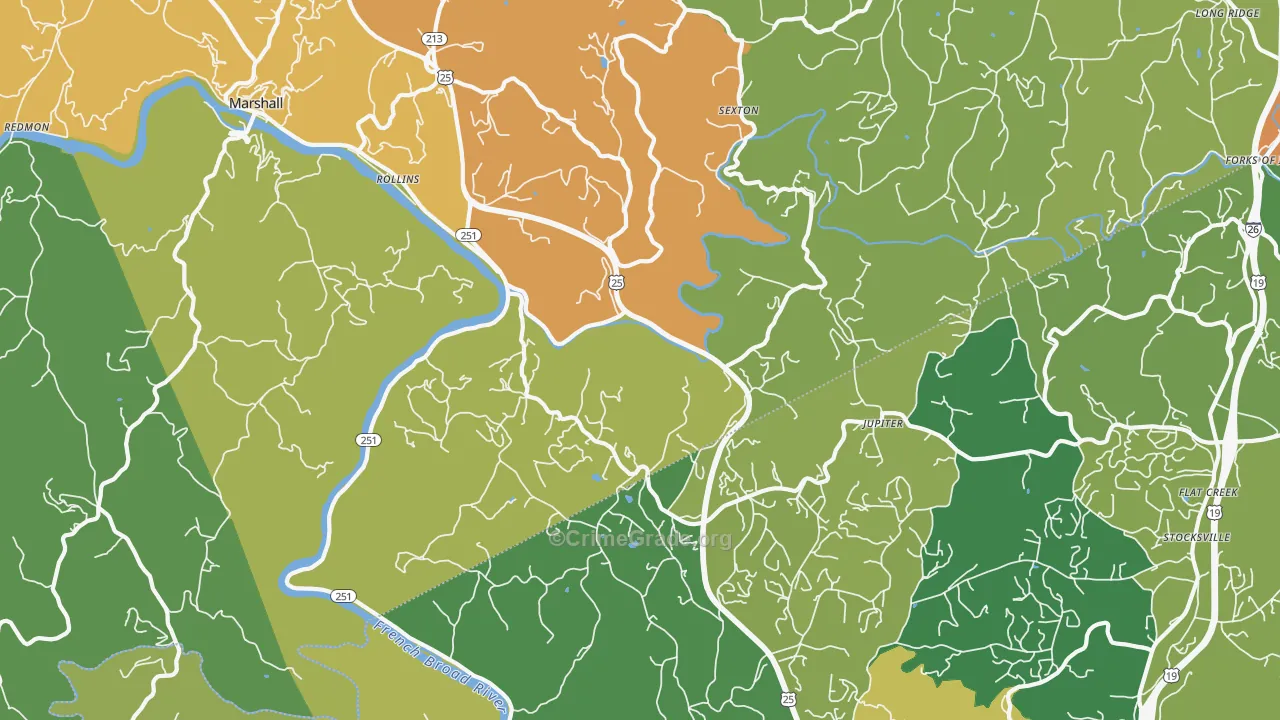 Jupiter, NC Map of Vandalism Rates