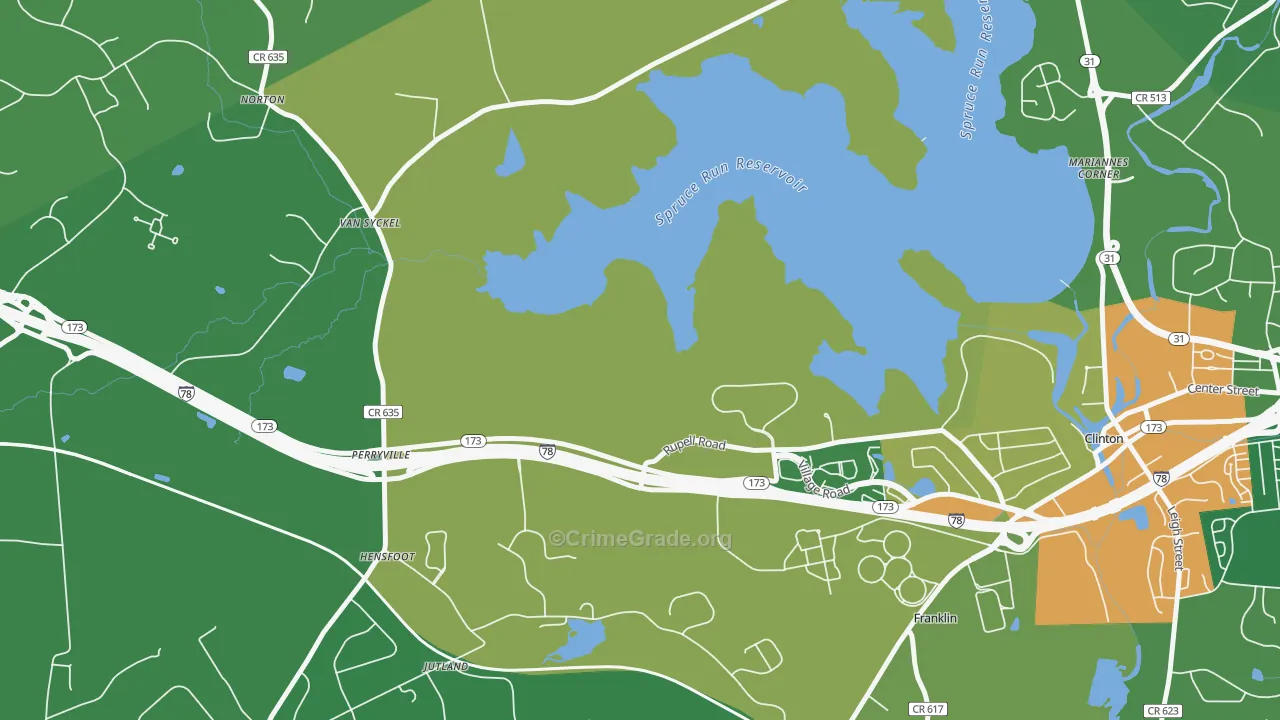 Jutland, NJ Map of Vandalism Rates
