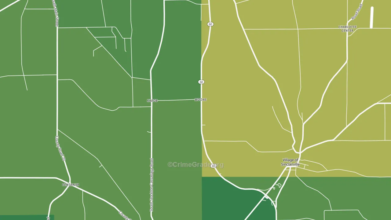 Kabob, NY Map of Vandalism Rates