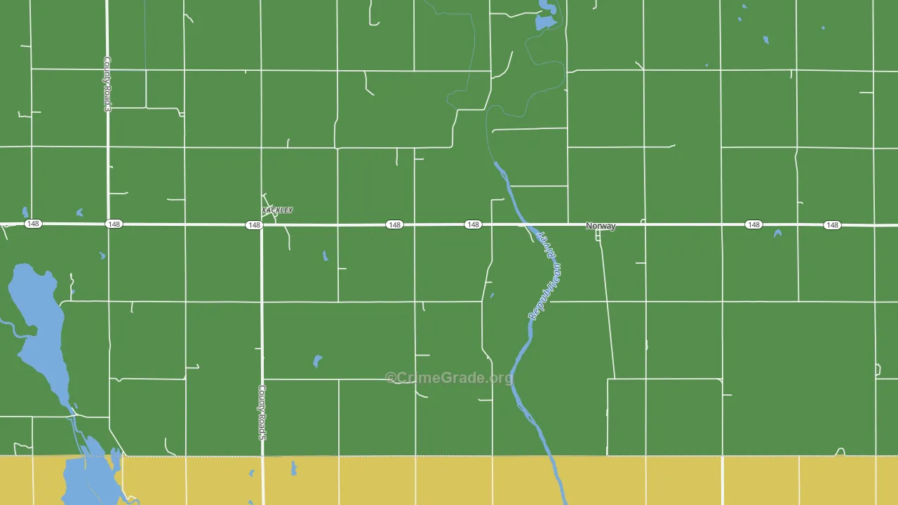 Kackley, KS Map of Vandalism Rates