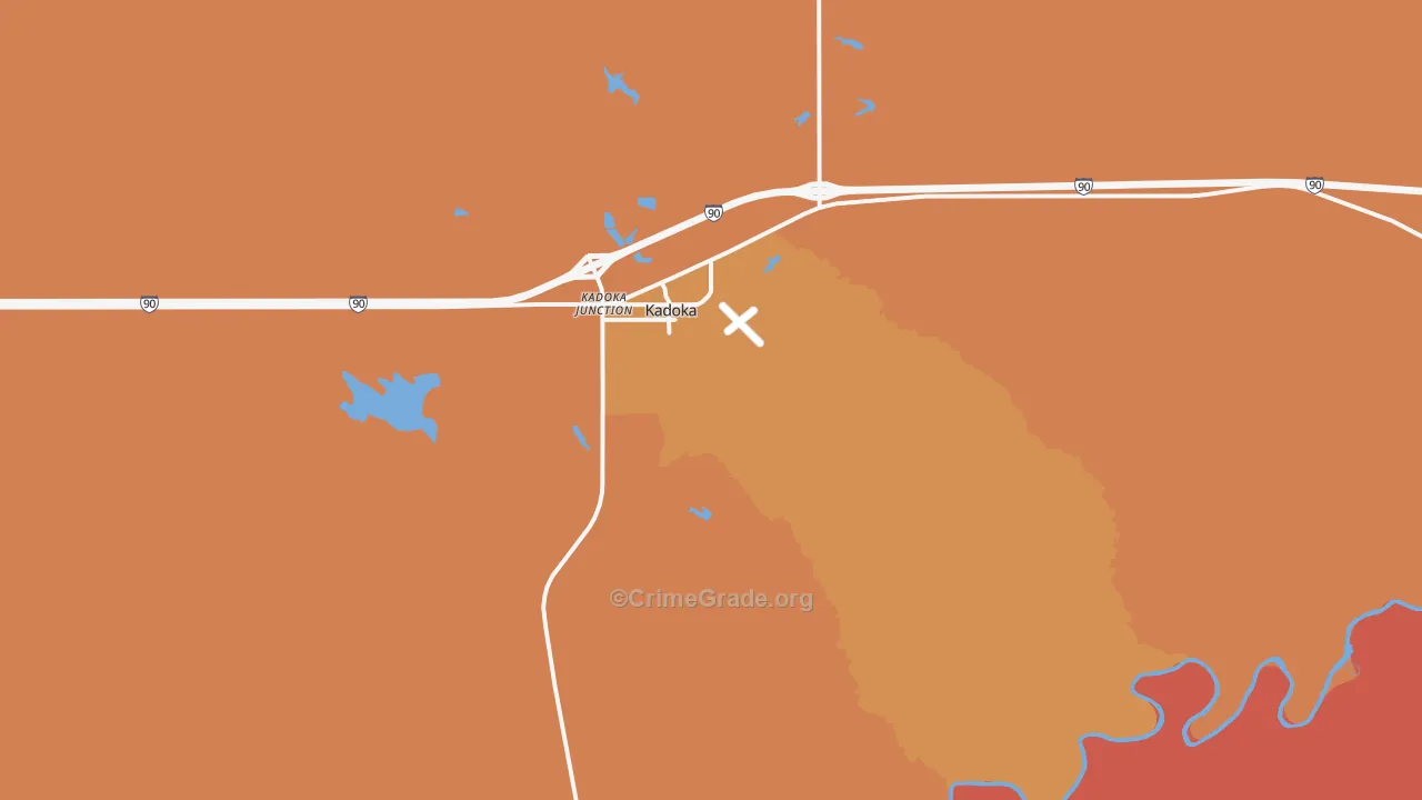 Kadoka, SD Map of Vandalism Rates
