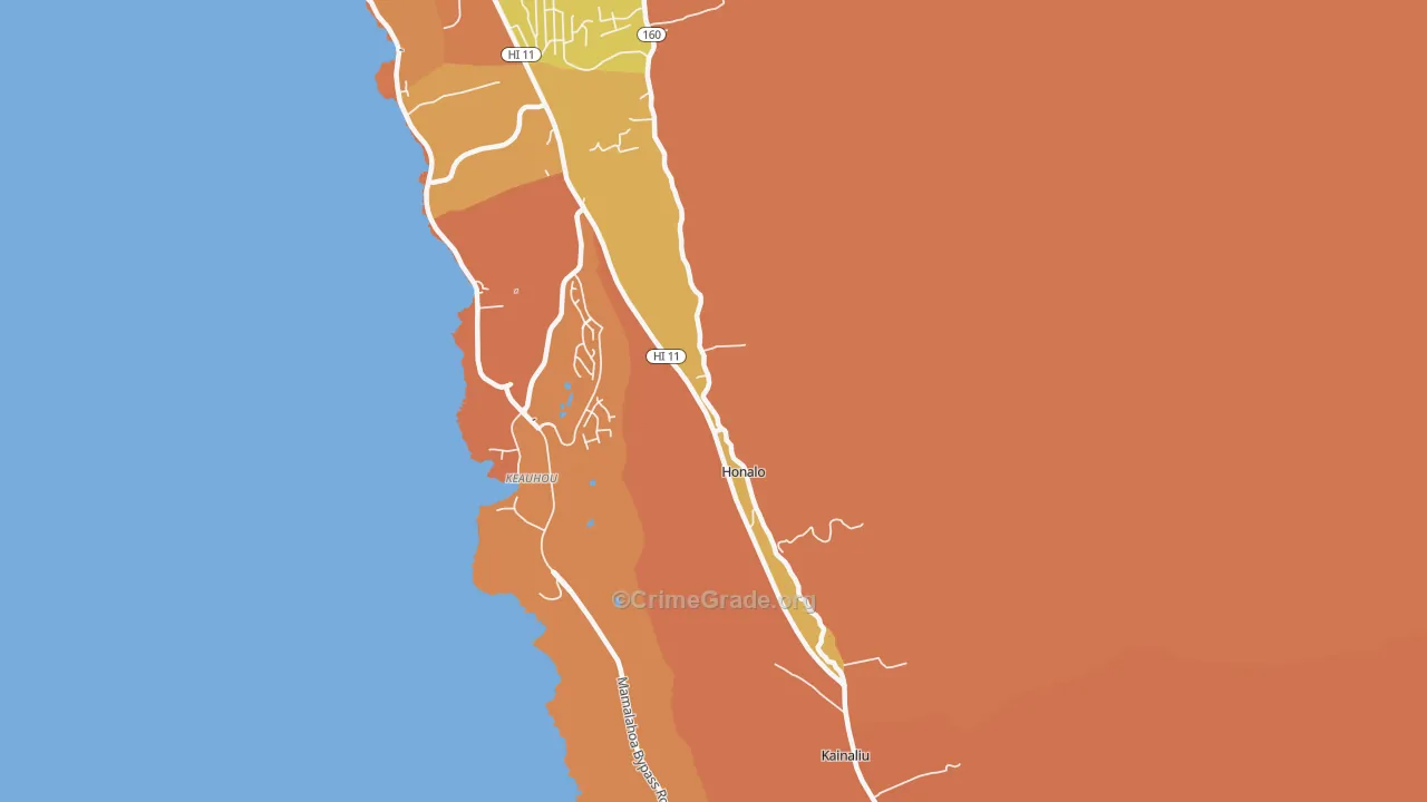 Kahaluu-Keauhou, HI Map of Vandalism Rates