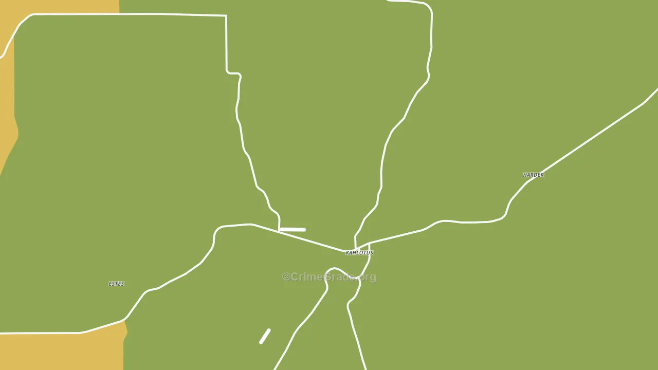 Kahlotus, WA Map of Vandalism Rates