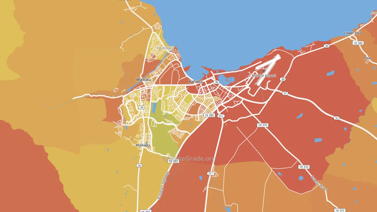 Kahului, HI Map of Vandalism Rates