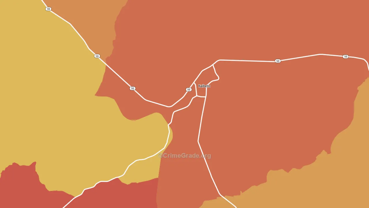 Kaibito, AZ Map of Vandalism Rates