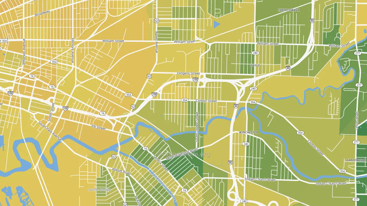 Kaisertown, Buffalo, NY Map of Vandalism Rates