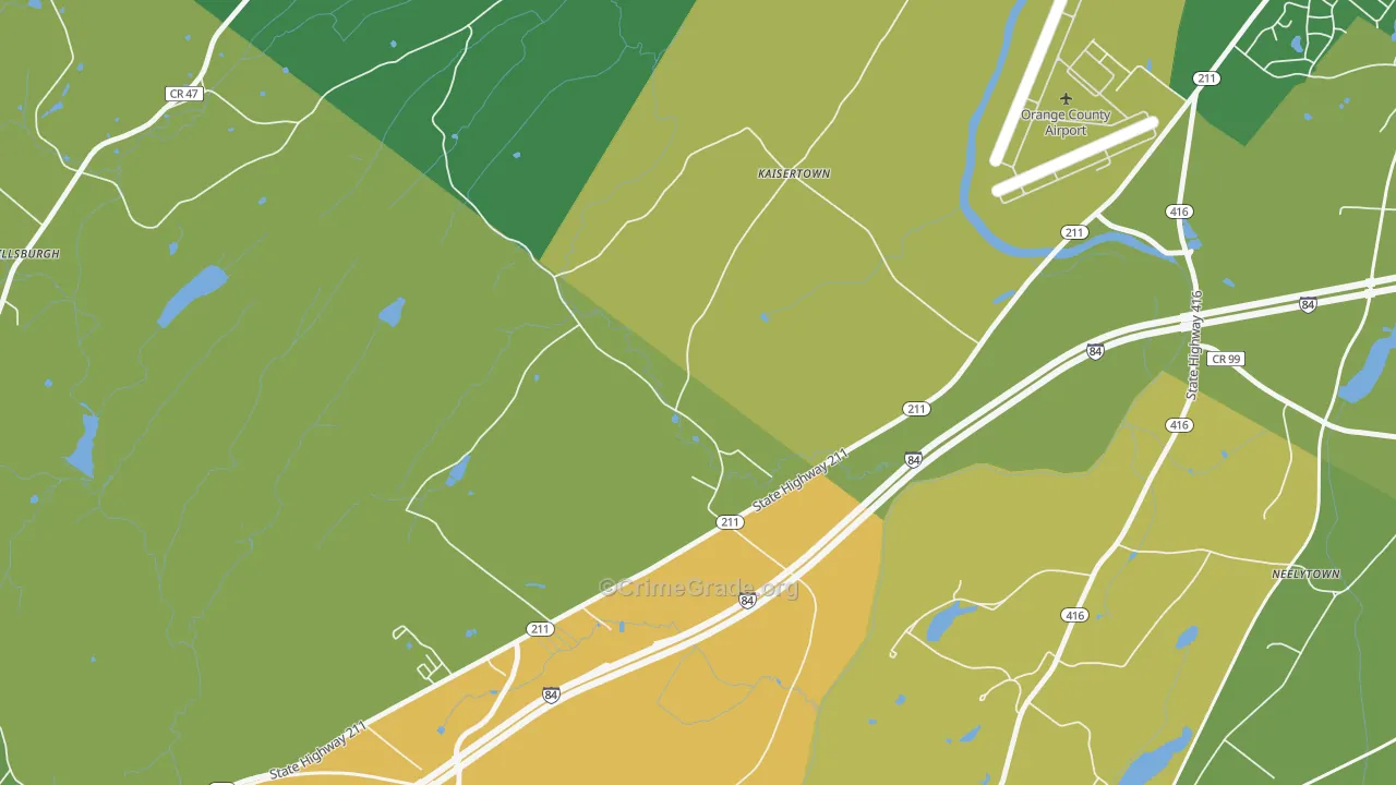 Kaisertown, NY Map of Vandalism Rates