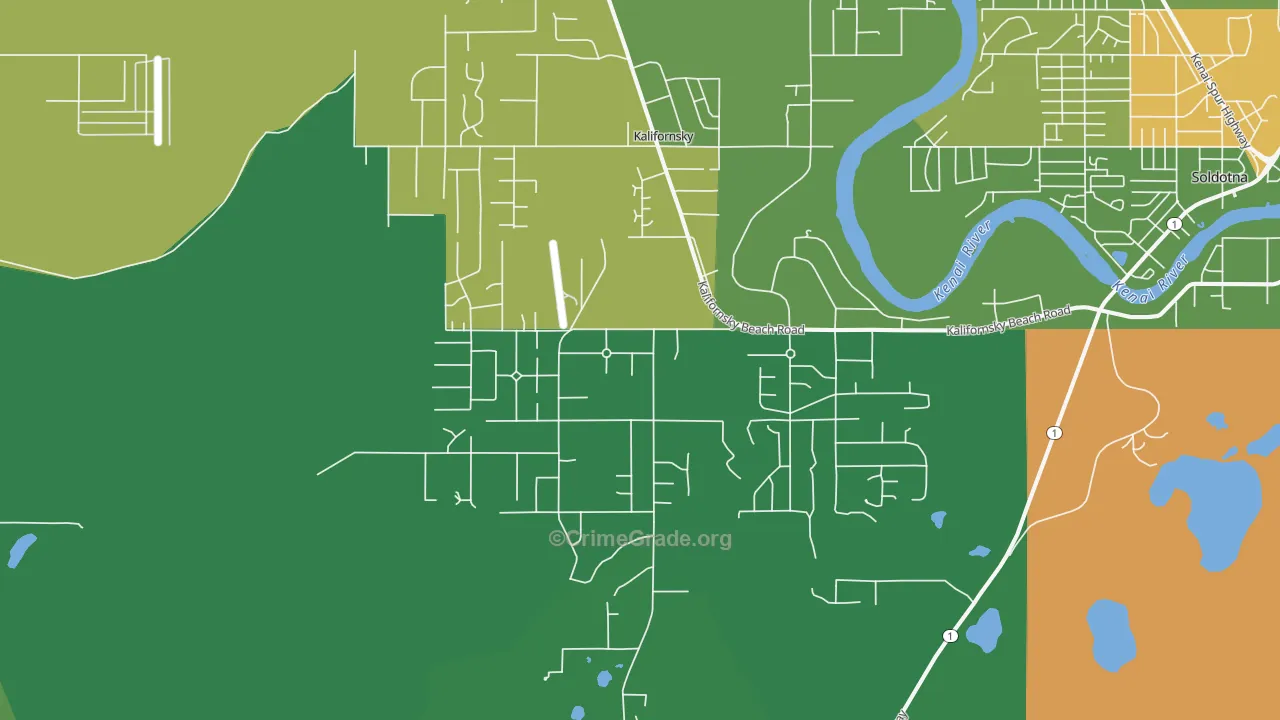 Kalifornsky, AK Map of Vandalism Rates