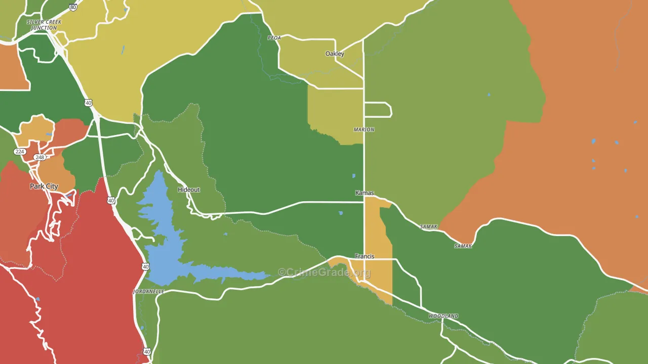 Kamas, UT Map of Vandalism Rates