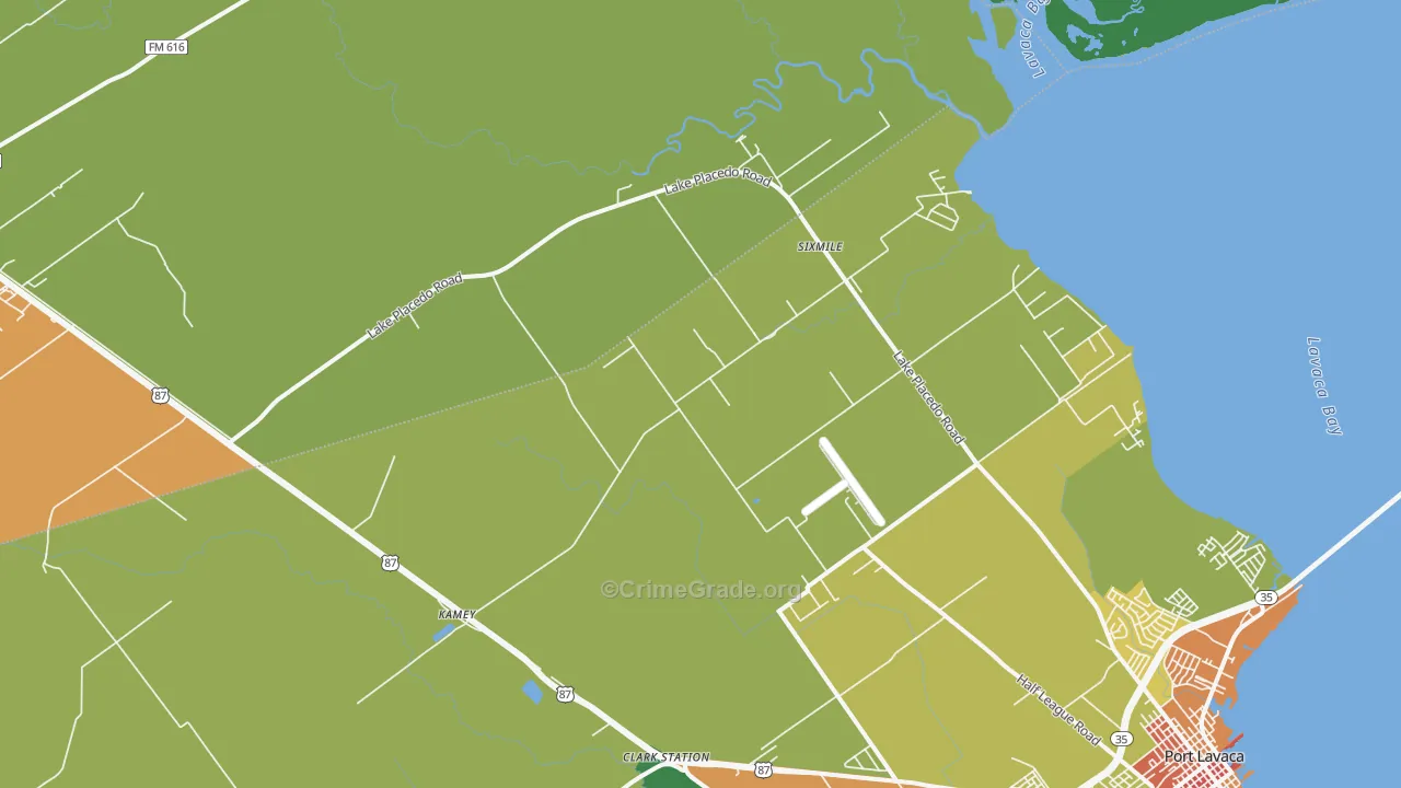 Kamey, TX Map of Vandalism Rates
