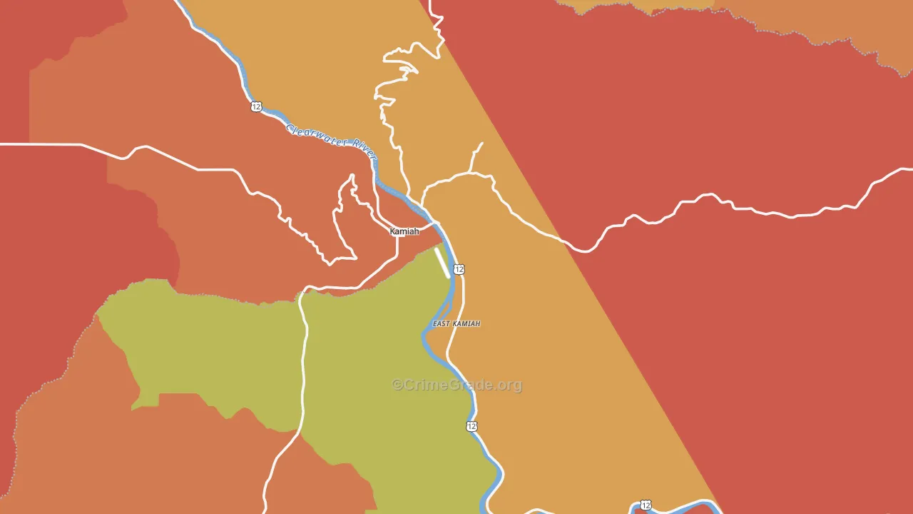 Kamiah, ID Map of Vandalism Rates