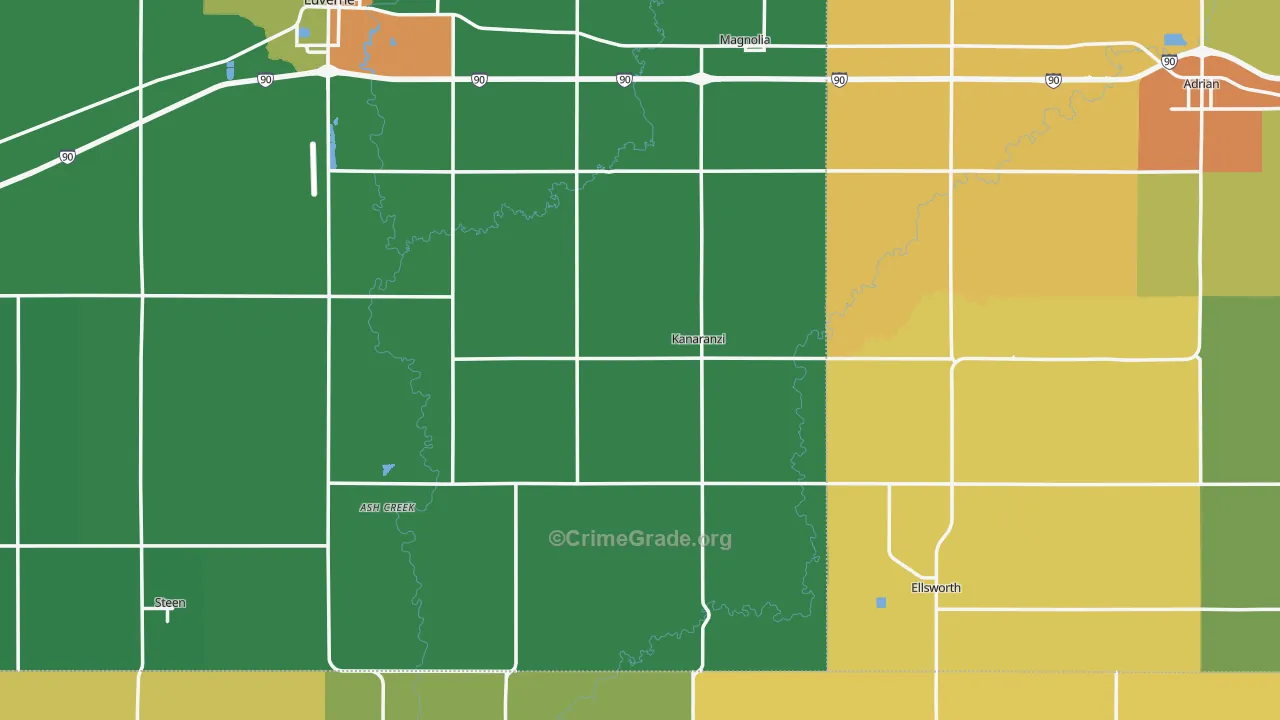 Kanaranzi, MN Map of Vandalism Rates