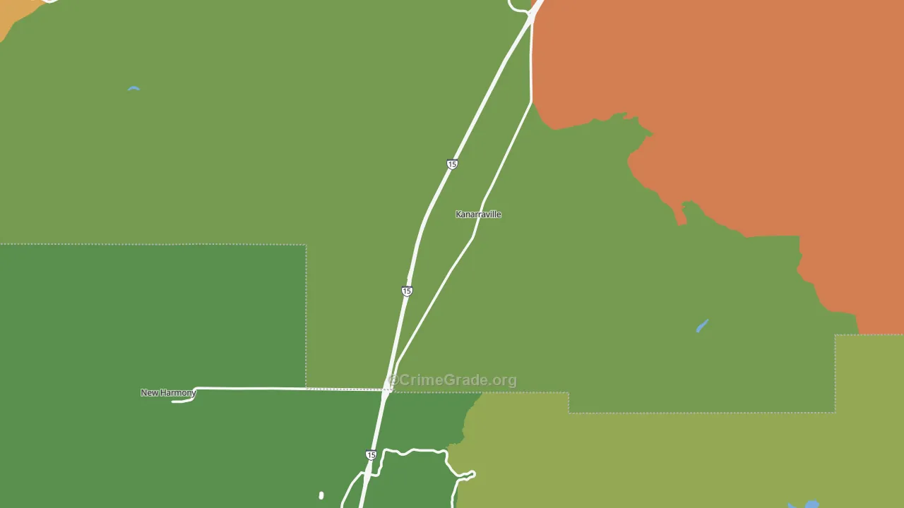 Kanarraville, UT Map of Vandalism Rates
