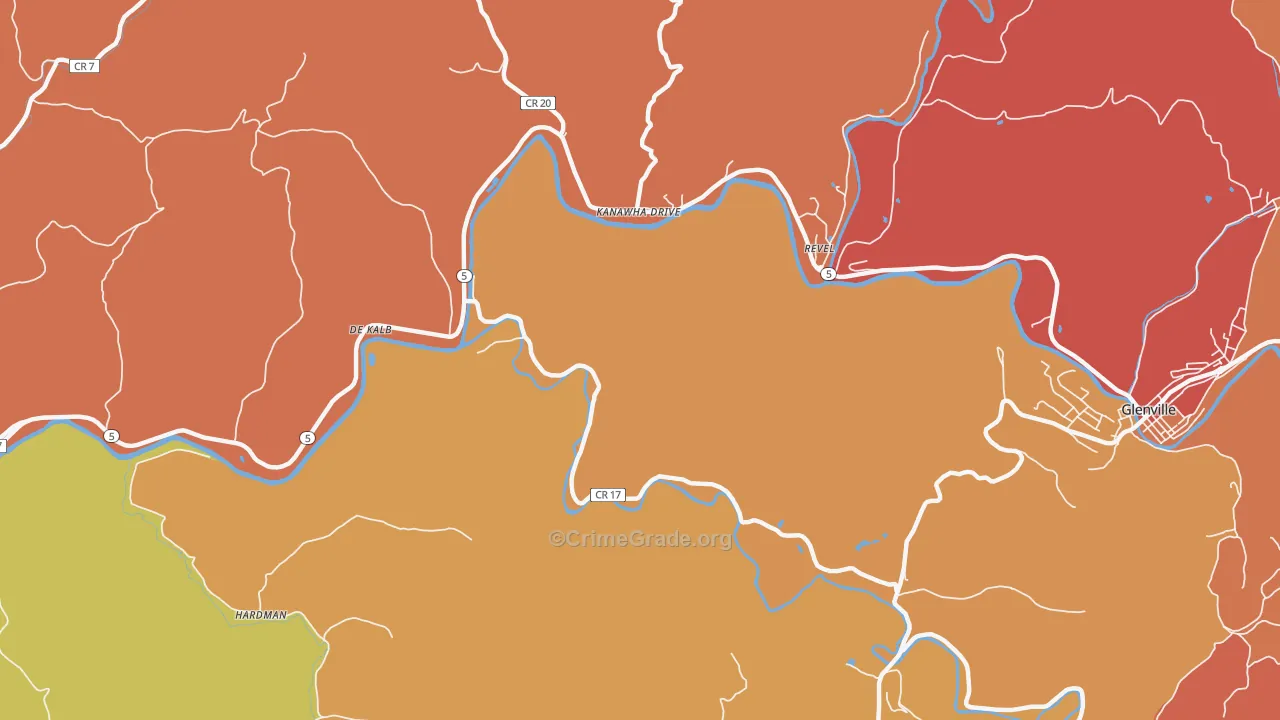 Kanawha Drive, WV Map of Vandalism Rates