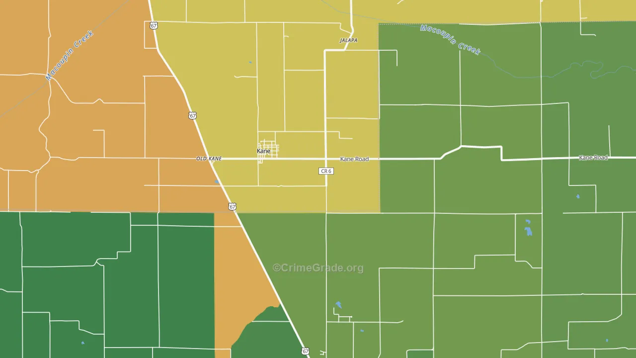 Kane, IL Map of Vandalism Rates