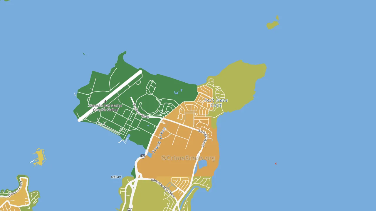 Kaneohe Station, HI Map of Vandalism Rates