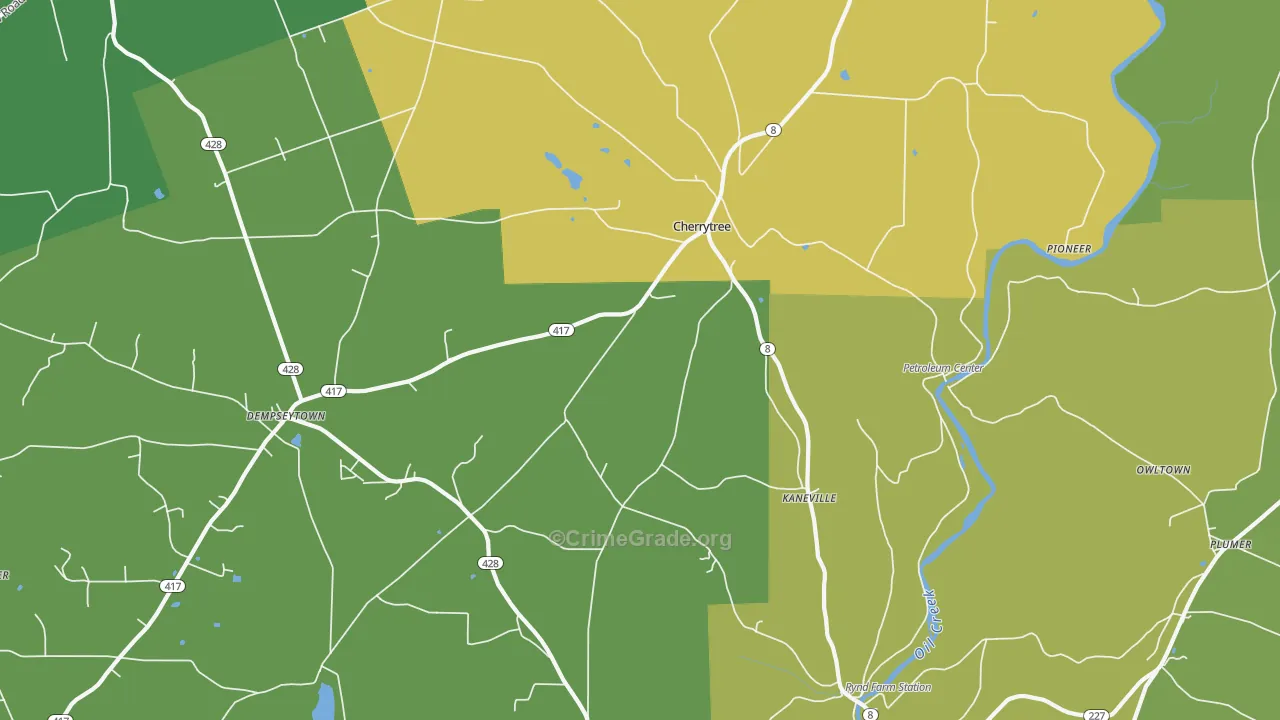 Kaneville, PA Map of Vandalism Rates