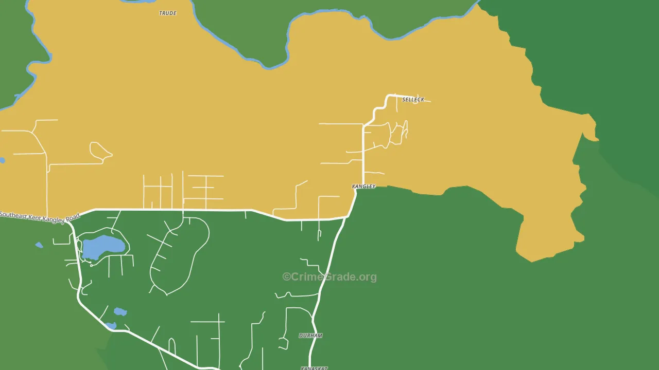 Kangley, WA Map of Vandalism Rates