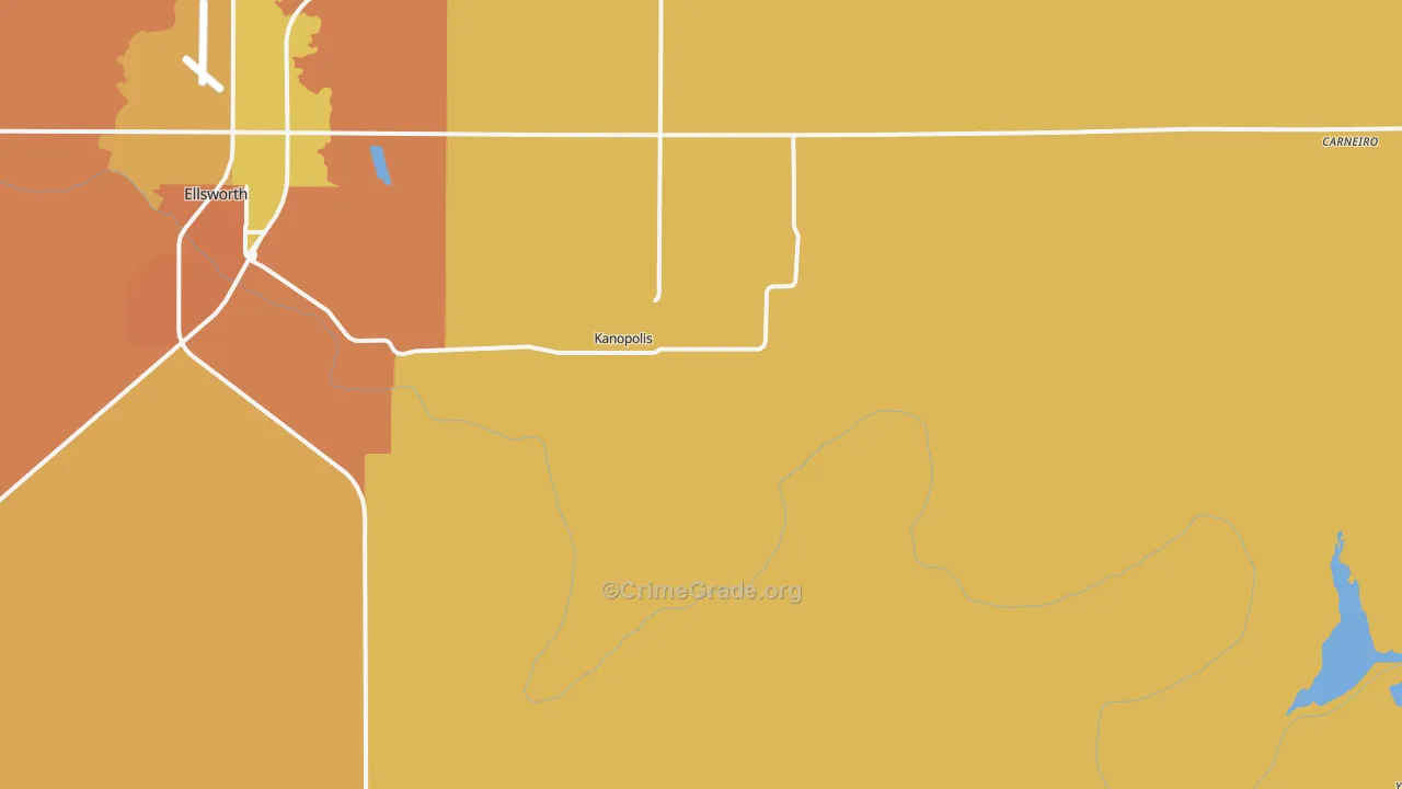 Kanopolis, KS Map of Vandalism Rates